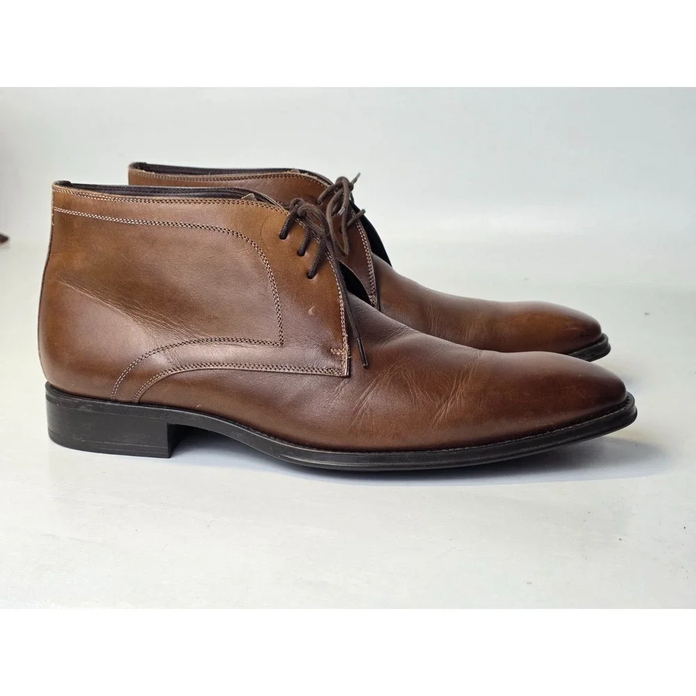 Mezlan Usini Men's Boots Size 10 M Brown Leather Classic Chukka‎ Shoes 18154